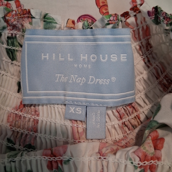 Hill House The Caroline Nap Dress Red Shell Vine Cotton  Size X- Small - Picture 9 of 11